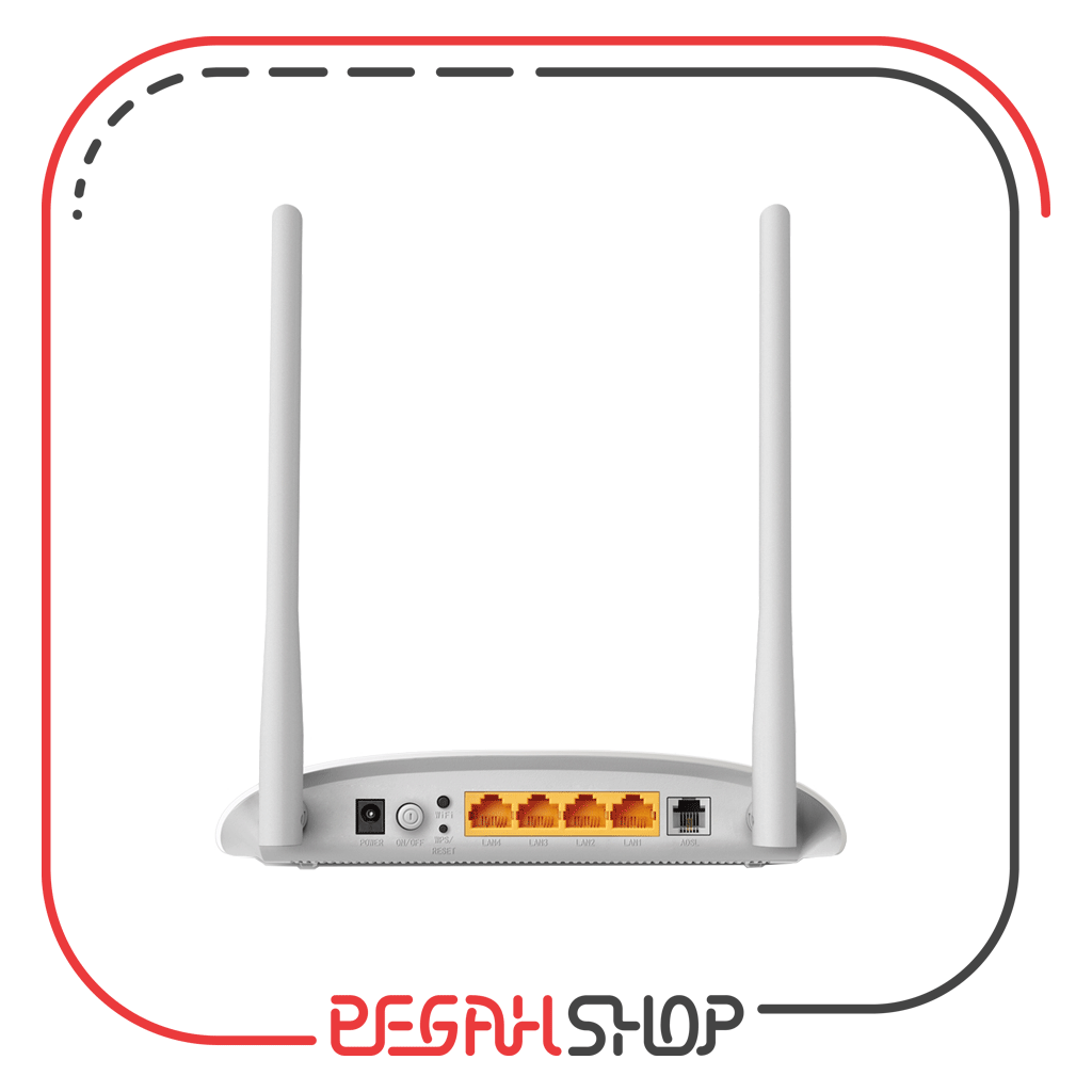 مودم روتر ADSL2 Plus بی‌سیم N300 برند TP-LINK مدل TD-W8961N