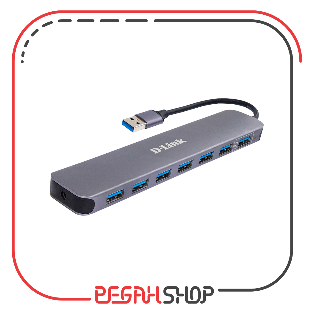 هاب USB 3.0 هفت پورت برند D-Link مدل DUB-1370