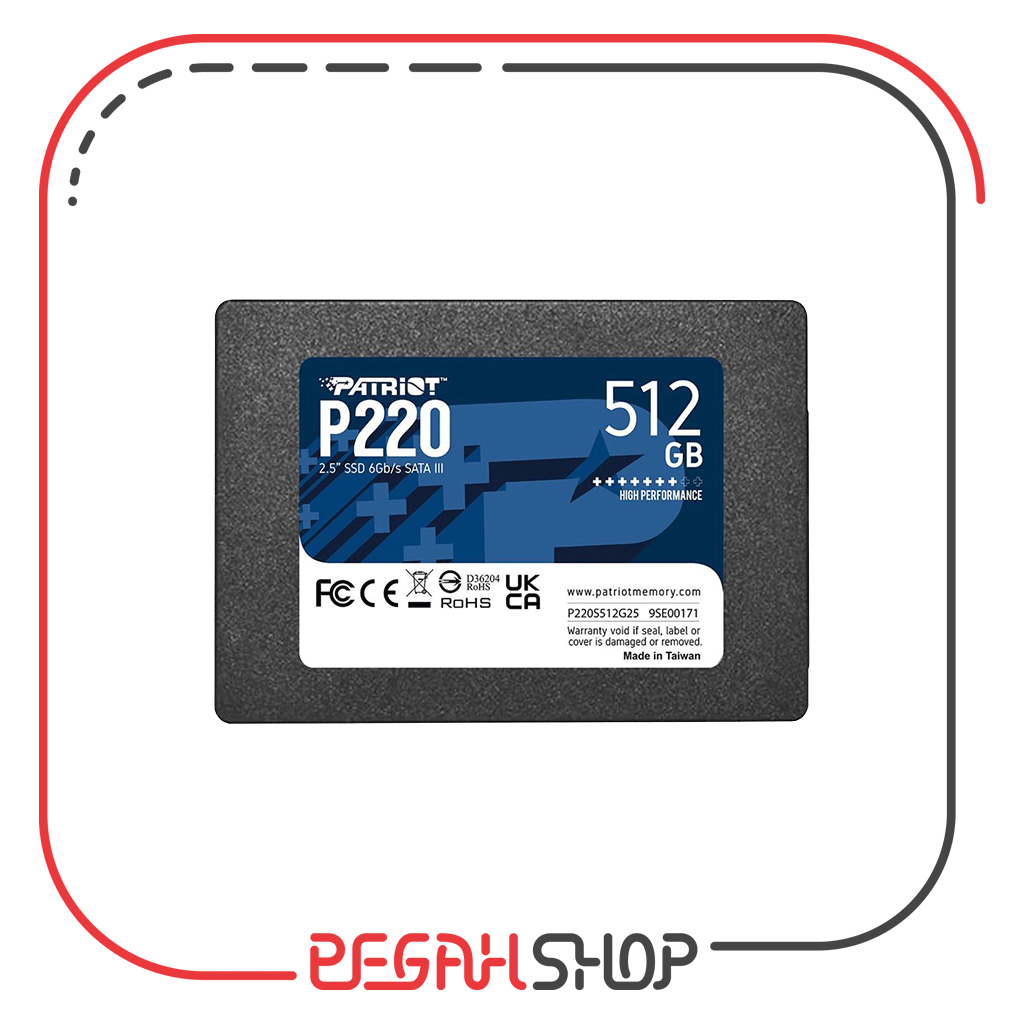 حافظه SSD برند PATRIOT مدل P220 ظرفیت 512 گیگابایت